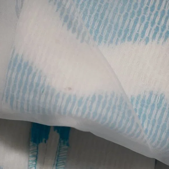 Just Taylor Chevron Dress White and Blue Size 4/S - Picture 5 of 6